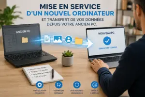 Mise en service d'un nouvel ordinateur et transfert de vos données depuis votre ancien PC.